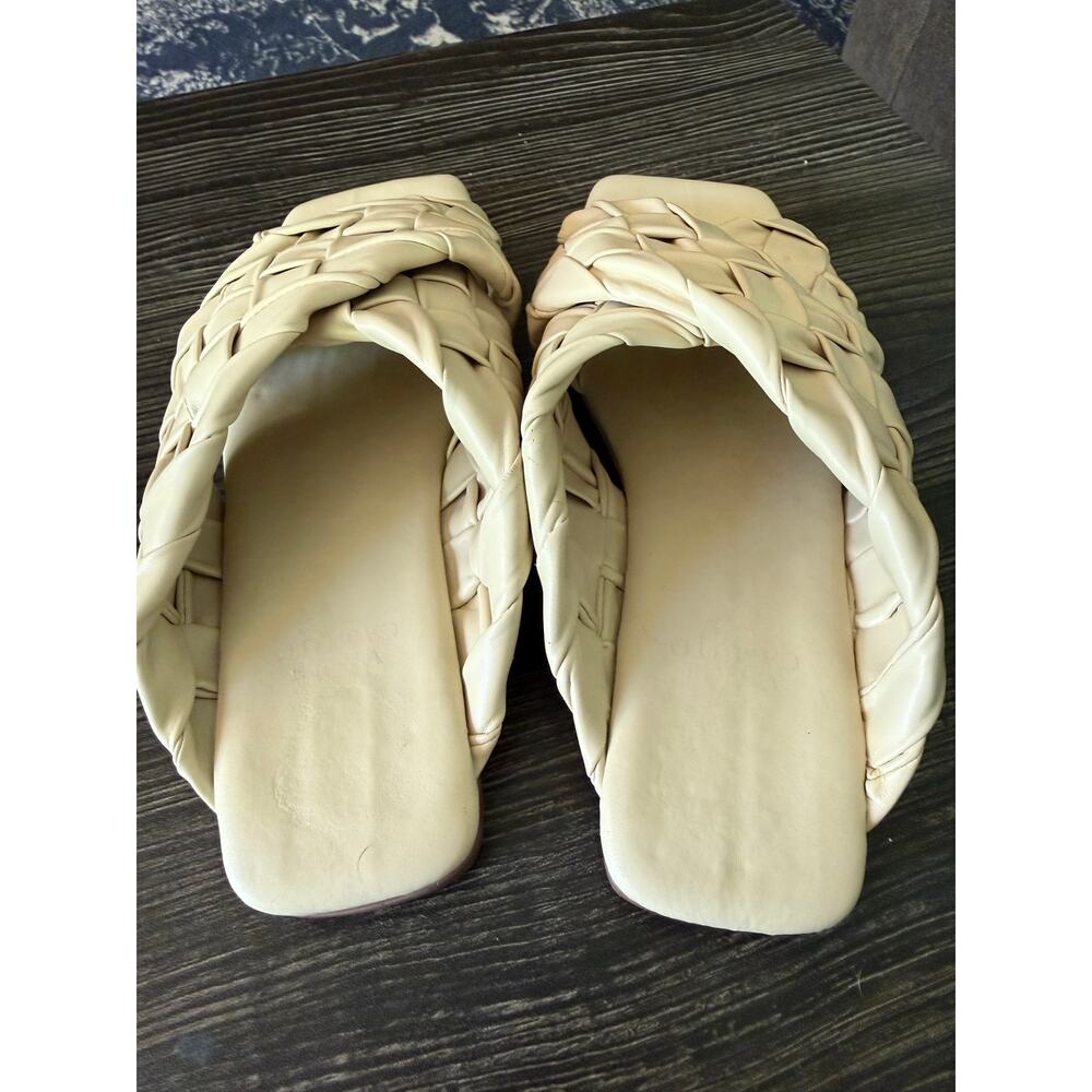 Vince Camuto "Anella" Beige XXL Braided Slide Sandals Sz. 7.5 - Picture 4 of 6
